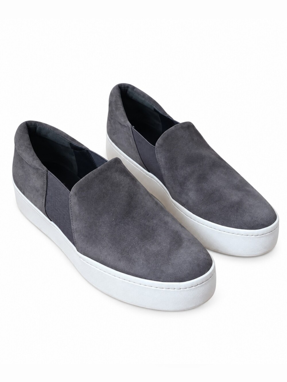 Vince Suede Slip-On Sneakers Gray Minimalist Casual Shoes Size 9M